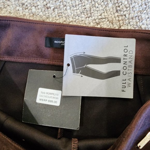 NWT Marc New York Women's Brown Suede Trousers Size S - Picture 5 of 8